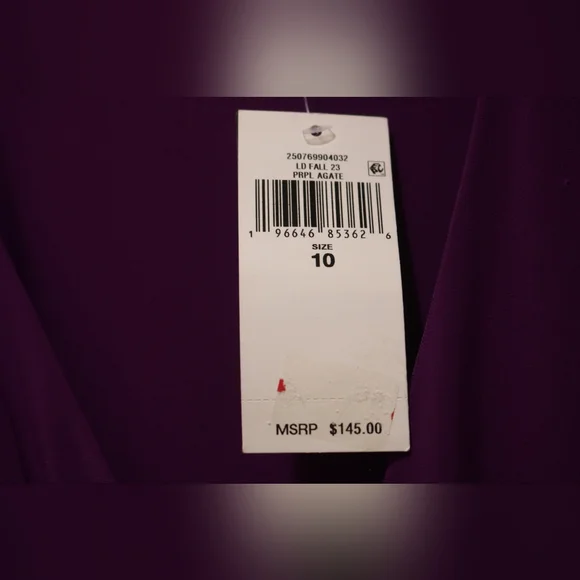 Lauren Ralph Lauren Women's Surplice Jersey Dress, Purple, 10 - Picture 7 of 9